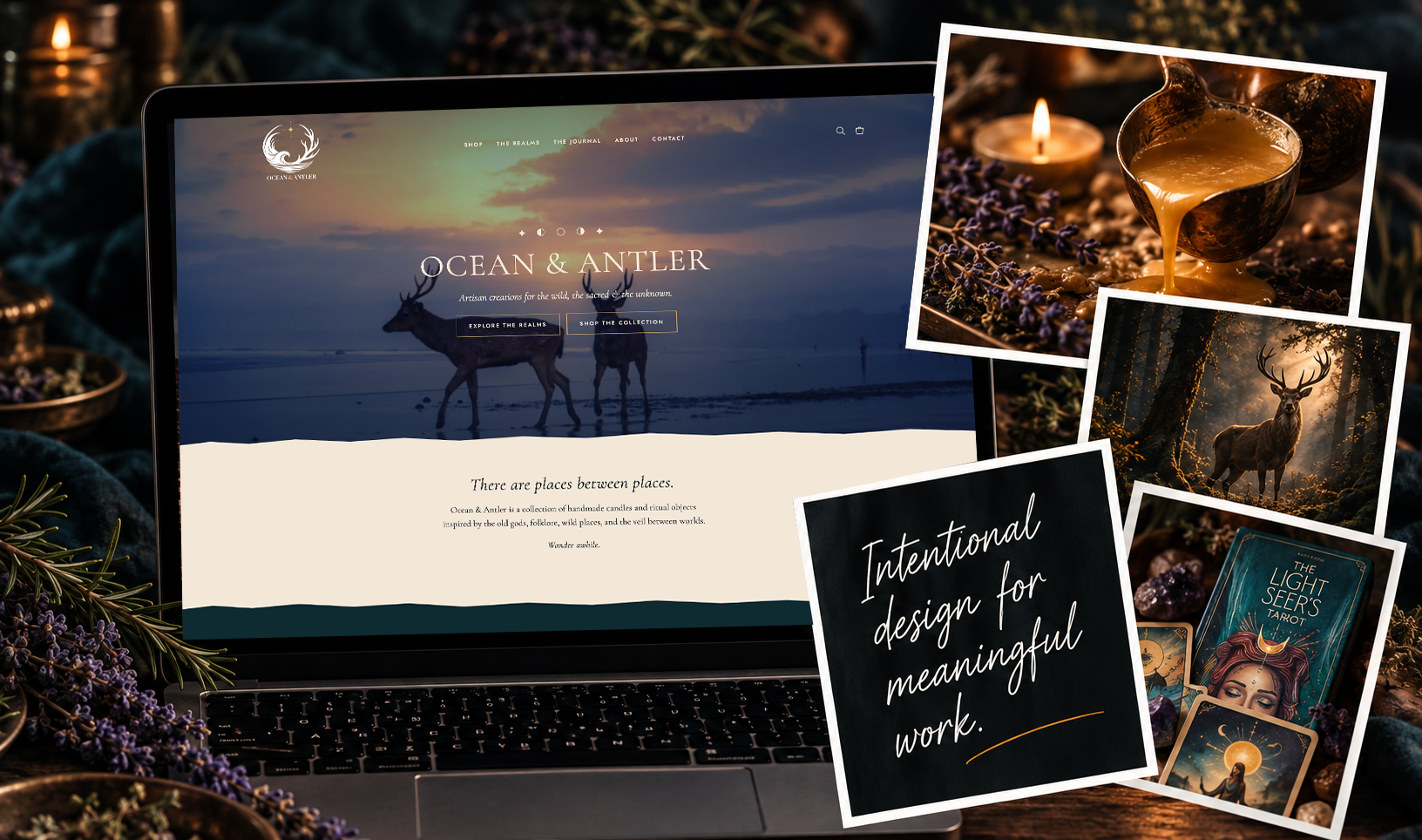 Ocean & Antler website and project elements
